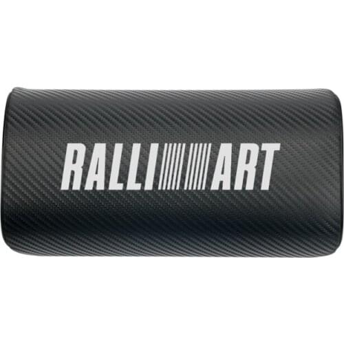 Car neck pillows both side pu leather single headrest case for Mitsubishi Lancer 10 RalliArt asx lancer car accessories