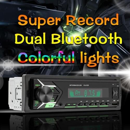 12V 1DIN Bluetooth Car Mp3 Player Auto Stereo USB/TF Card/Aux-in/FM Radio Receiver With Remote Control Auto Accessories