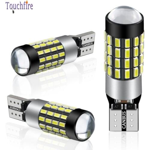 100PCS Auto LED T10 W5W 194 Canbus Car Interior Bulb 3014LED-54SMD Reading License Plate Light 12-24V For Truck Wholesale White