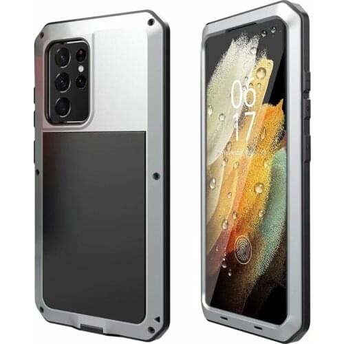 Funda Case for Samsung Galaxy S21 Ultra S20 Note 20 Ultra S8 S9 S10 Plus 360 Metal Armor Heavy Duty Coque Protection Case Cover