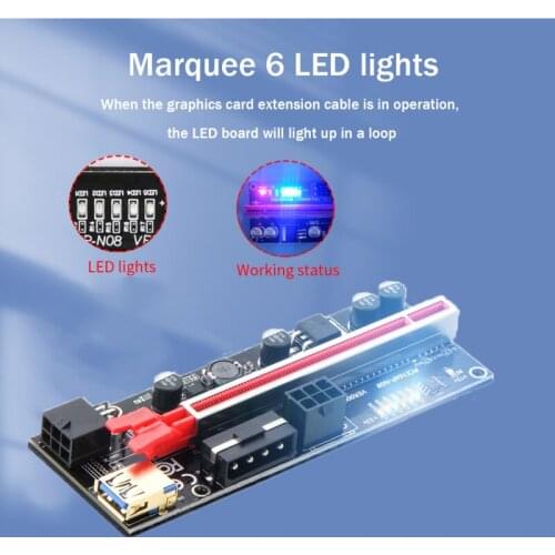 For Mining Video Card 2021 Newest PCIE Riser 010s Plus Upgraded Mining Super Version PCIE X16 PCI Express Extension Riser Card