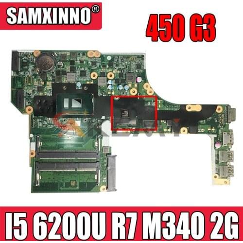 For DA0X63MB6H1 CPU. I5.6200U R7 M340 2G graphics card hp ProBook 450 G3 470 G3 Laptop PC motherboard 100% Test OK