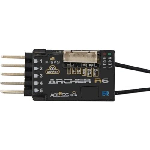 FrSky 2.4GHz Tiny& Lightweight ACCESS ARCHER R6 RECEIVER with OTA Supports Signal Eedundancy For Drone Model Parts