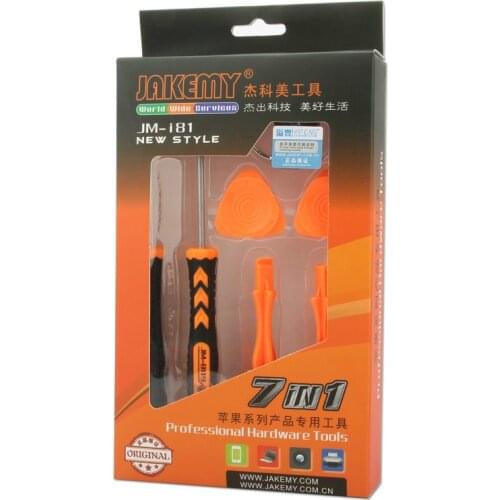 JAKEMY JM-I81 7 IN 1 Dismantling Tools Precision mini screwdriver suction cup spudger opener DIY hand tool for cell phone laptop