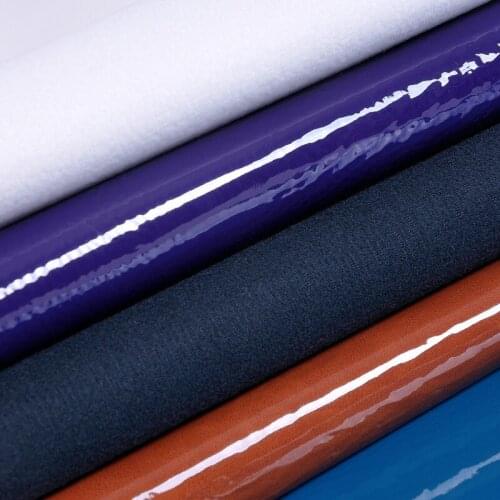 Faux leather material/ imitation leather fabric handbags 0.9mm crystal mirror surface synthetic handbag PU leather