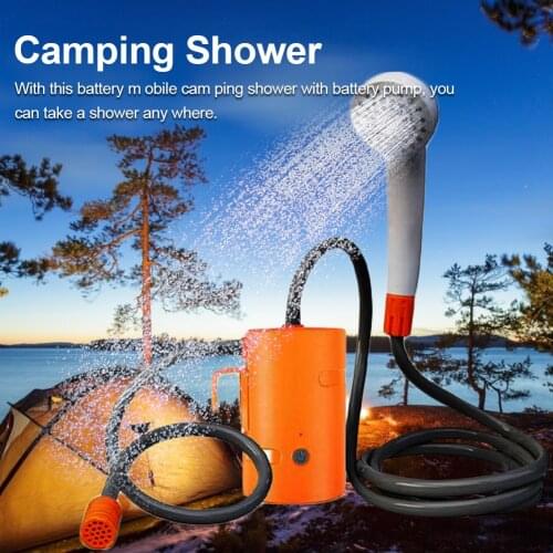 2021 Hot USB Rechargeable Outdoor Portable Shower Electric Shower Camping Bathing Artifact Camping Shower Pumping Strongly 1.8m