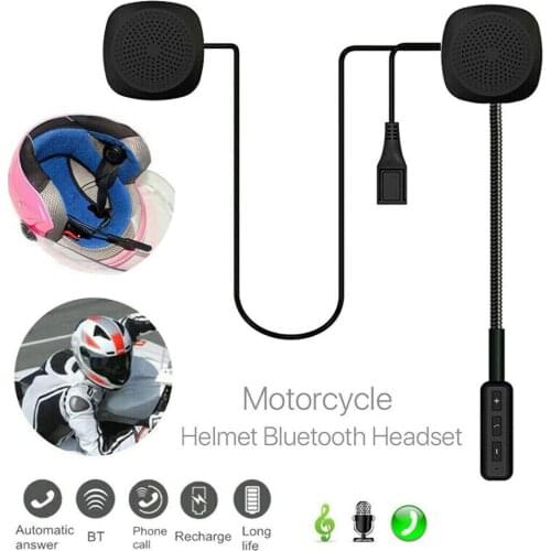 MH03 Motorcycle Helmet Headset Microphone Speaker Bluetooth 4.2 HD Handsfree Answer Phone Call Microphone Speaker