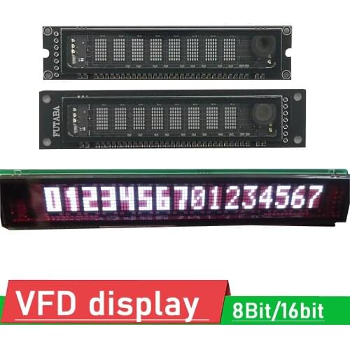 VFD Display Module 8-Bit 16-Bit Dot Matrix Display Module VFD Fluorescent Display Screen for Arduino C51 STM32 Microcontroller