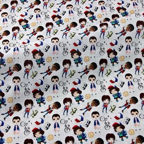 Cartoon Boys Love Sports Cotton Fabric for Kids Clothes Home Textiles Cloth Slipcover Cushion Cover DIY Sewing Material