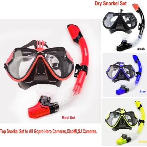 Myopia lens scuba diving set nearsighted men and women diving gears tempered dive mask and dry snorkel Gopro camera dive mask