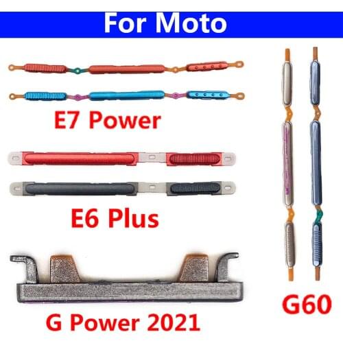 New Side Keys Power + Volume Buttons Replacement For Motorola Moto E6 Plus E7 Power G Power 2021 G60