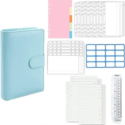 A6 Budgeting Binder Planner with 15 Pcs Cash Envelopes and 40 Budget Sheets, Ruler Budget Wallet Organizer