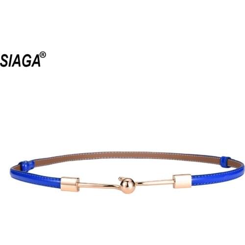 Ladies Fashion Painted Leather Female Ball Hook Buckle Belt Skirt Decorative Real Genuine Belt for Women Girls SA002