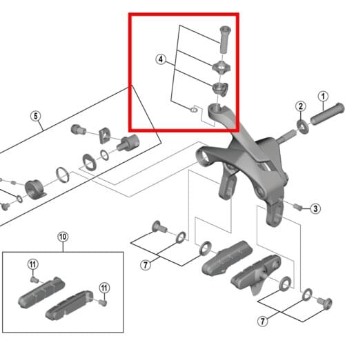 SHIMANO Y8L298010 Brake Cable Adjusting Bolt Unit For BR-6800/9000