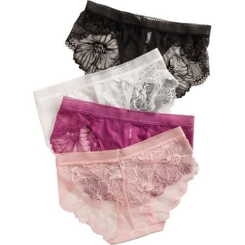 M-XXL Lace Sexy Panties Seamless Women Underwear Comfort Breathable Ladies Panty Cotton Crotch Female Lingerie Briefs