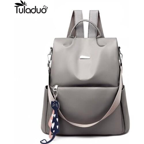 Oxford Backpack Women Fashion Black Back Pack Female Small Bagpack for Teenager Girl Gift Multifunction Back Bag 2020 New