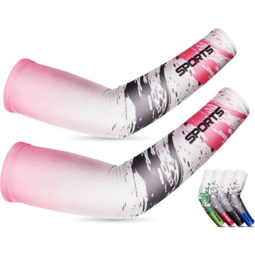 1 Pair Cool Men Sports Cycling Bicycle UV Sun Protection Cuff Cover Protective Arm Sleeve Bike Arm Warmers Sleeves