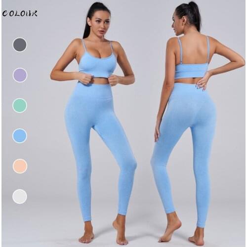 Seamless Women Yoga Outfit Workout Set Gym Clothing Woman Tracksuit High Waist Running Leggings Sport Suit Fitness Wear