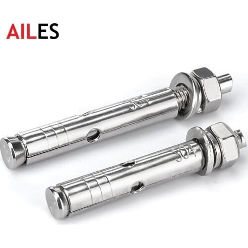 M6 M8 M10 M12 M14 M16 Expansion Bolt 304 Stainless Steel 6mm 8mm 10mm 12mm 14mm 16mm x 50 65 120 200mm Sleeve Anchor Set Screw