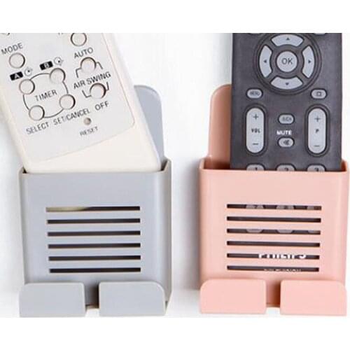 Home Wall Mounted Storage Box Remote Control Storage Organizer Case For Air Conditioner TV Mobile Phone Plug Holder Stand Rack