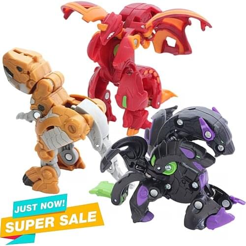 Magnetic Deformation Animal Action Toy Figures Egg Burst Dinosaur Diameter 3.5cm Capsule Free Card Dragon Collection Toys