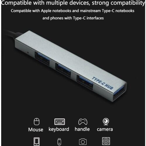 H7JF USB 3.0 Hub 4 Port Supports Simultaneous Use of 4 USB Ports Connect USB Devices Such as Keyboard Mouse Printer U Disk