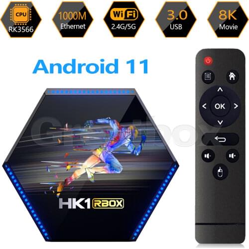 HK1 RBOX R2 RK3566 Media Player RK3566 Android 11 2.G/5.8G Dual Wifi LAN 1000M BT4.0 4K HD Set Top Box TV Box 8GB/4GB 2021 New