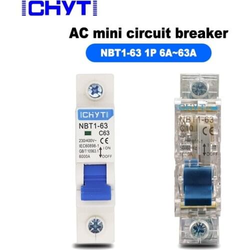 ICHYTI 220v/400V 1P 6A/10A/16A/20A/25A/32A/40A/50A/63A Transparent Shell Air Switch Household Miniature Circuit Breaker MCB