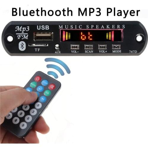KEBIDU Color Screen Bluetooth MP3 WMA Decoder Board 5V 12V USB Car Audio TF FM Radio Module with Remote Control For Car