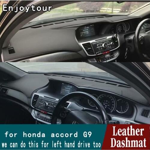 For Hond accord g9 2013 2014 2105 2016 2017 Leather Dashmat Dashboard Cover Pad Dash Mat Carpet Car Styling Accessories RHD