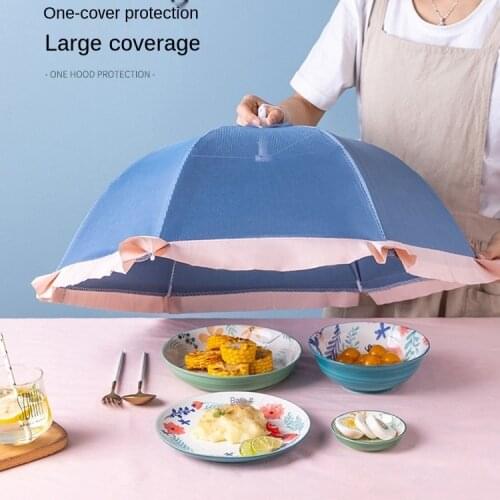Meal Cover Vegetable Cover Folding Household Removable and Washable Summer Dustproof Fly Prevention Leftovers Food Dish