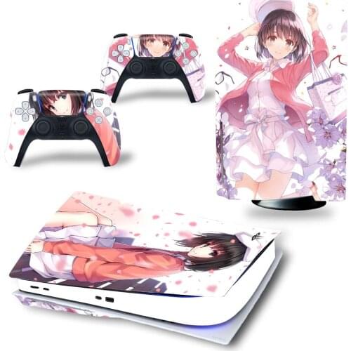 The cultivating way Megumi Kato Skin stickers PS5 replacement dedicated stickers for PlayStation controller console for new type protective cover set accessories scratch/scratches/protect from dirt