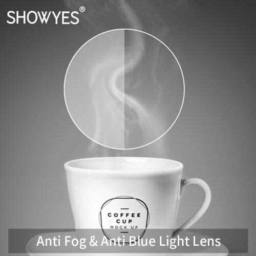 Anti Fog Lens Prescription Anti-fog and Anti Blue Light Ray Resin Lenses 1.56 1.60 1.67 Optical Myopia Hyperopia Presbyopia,2pcs