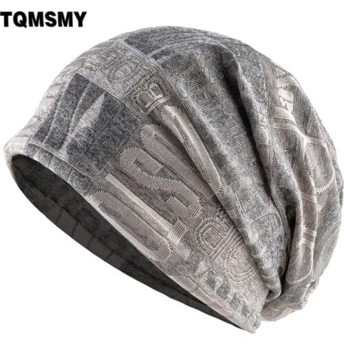 TQMSMY Multipurpose Casual Hat Scarf For Men Women Soft Spring Summer Skullies Beanies Fashion Knitted Letter Turban Hats E47