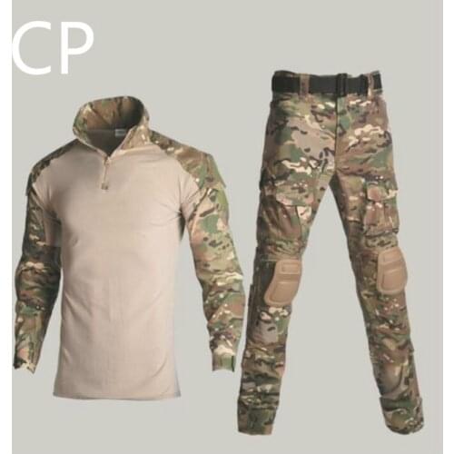 Mens Sport HikingTactical Military Uniform SuitsWith Knee Elbow Pads Outdoor Airsoft Paintball Tactical Ghillie Suit