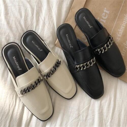 Ladies Summer Flat Lazy Slippers Womens Slip on Mules Shoes Fashion Woven Low Heel Slides Pumps Footwear Female Designer Sandals