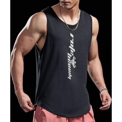 2021 Summer New Gyms Fitness Mesh Tank Tops Men Jogger sleeveless shirt Male fashion Casual Undershirt Bodybuilding Sports vest
