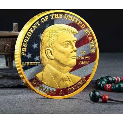 New President Donald Trump Inaugural Gold / Silver Plated Commemorative Novelty Coin 2020