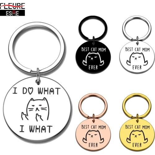 Personalized Keychain Funny Cat Pet Memorial Cat Lovers Gift for Boys Girls Kids Birthday Christmas Key Ring Gifts Car Keychain
