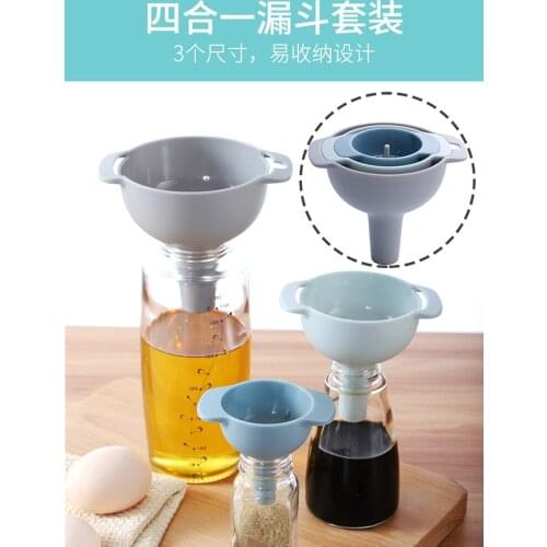 Plastic Oil Hopper Funnel Household Small Caliber Oil Dispenser Oil Funnel Funnel Filter Set