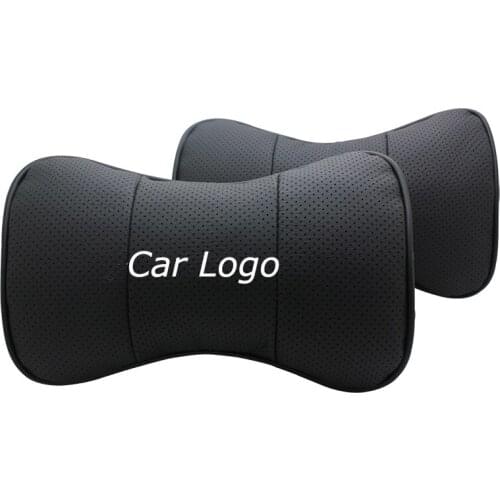 Car Pillow for CRV Civic Genuine leather Auto Car Headrest Neck Rest Cushion Safety Seat Support Pillows Car Styling Accessories