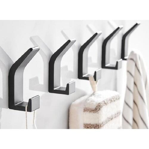 Punch-free Strong Viscose Door Back Hat Coat Hook Wall Hanging Mop Bathroom Single Hook Wall Hanging Hanger New
