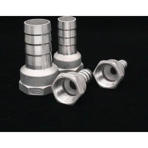 1/2" 3/4" 1" BSPT Female Hosetail Barb Fitting 304 Stainless Steel Water Gas Oil Coupling
