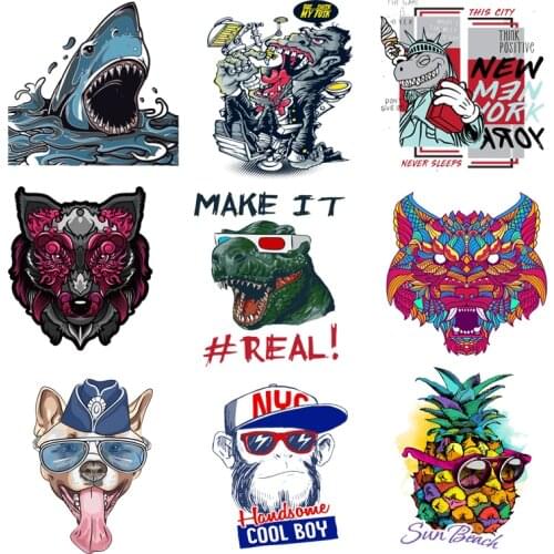 Iron-on Transfers for Clothing Patches for Clothes Stickers Diy Punk Patch Flex Fusible Transfer Vinyl Adhesive Stripe Rock C