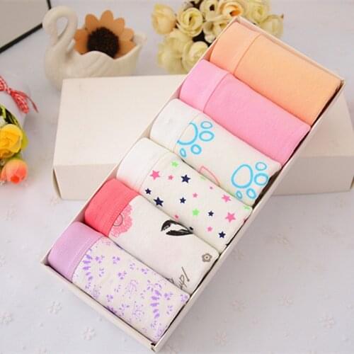 6 Pcs/lot Panties Women Underwear Cotton Panties Girls Sexy Shorts Briefs Panty Ladies Underpants Underwear For Women Calcinhas