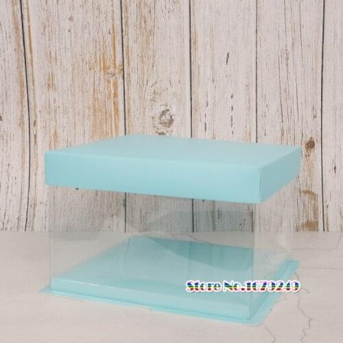31*31*17cm Cake packing box with Clear PVC window, 10inch cake box，Mousse Cake gift boxes.50pcs/lot