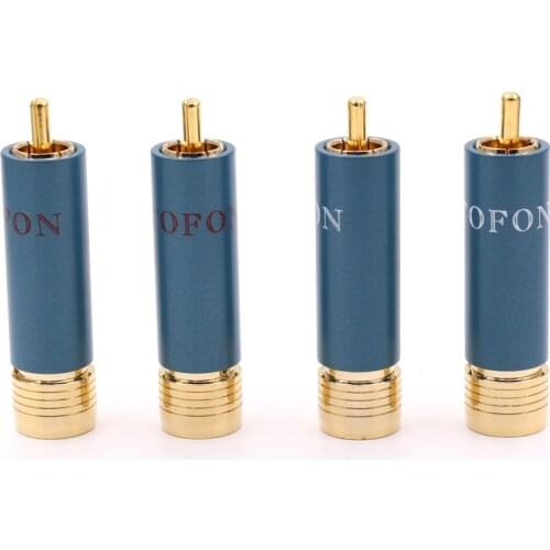 High Quality 4pcs/lot Gold-plated HIFI RCA Plug Hi-end Ortofon Reference 8NX RCA Connectors