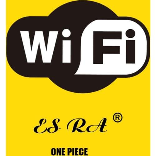 1 Piece Funny Stickers Sign Waterproof PVC 2.4*1.5inch Wifi Black and White Pegatinas Decals for Pitcher Bottle Luggage Notebo