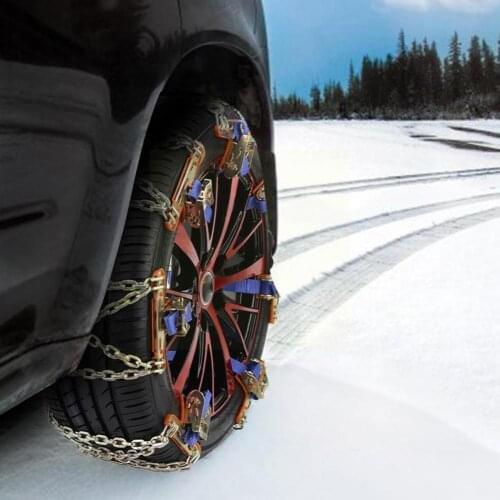1pcs Car Winter Tire Wheels Chains Tire Anti-skid Chains Belt About Winter Outdoor Wheel Emergency Chain 34*15cm G0Q5