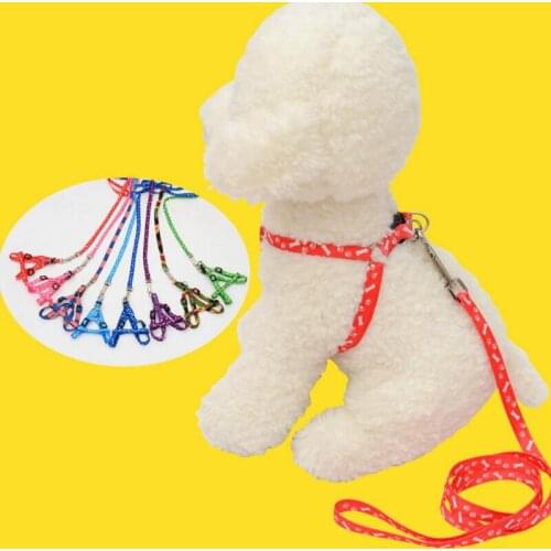 1Pcs Adjustable Pet Cat Doggie Puppy Colorful Nylon Leashes Lead Harness Belt Rope Dog Safely Leash Pet Products